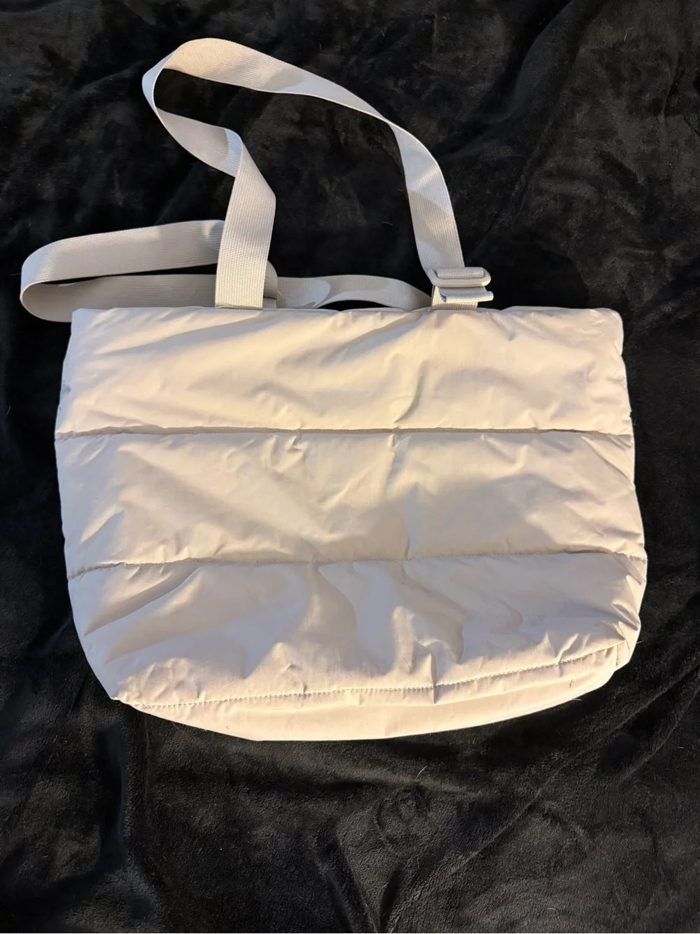 Puffer Tote in Beige